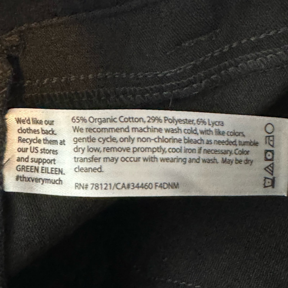Eileen Fisher Black Skinny Jeans Size 4 - Picture 6 of 6